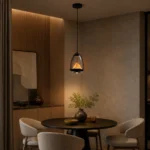Smoked Glass Pendant Light | Modern Minimalist LED Ceiling Lighting Fixture - Image 3
