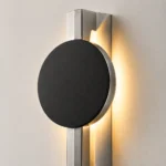 Minimalist Rotatable LED Wall Light in Black and Brushed Silver - Image 5