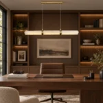 Modern Brass Alabaster Linear Pendant Light | LED - Image 2