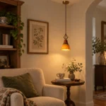 Vintage Ceramic Pendant Light | Retro Tulip Lighting Fixture - Image 2