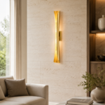 Slim Linear LED Wall Light | Geometric Metal Sconce - Image 5
