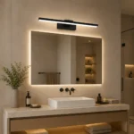 Modern Black Linear LED Vanity Light for Bathroom Mirror - Image 2