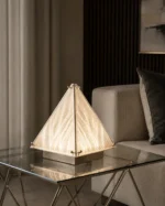 Modern Pyramid Table Lamp | Crystal Ambient LED Desk Lamp for Bedroom & Living Room - Image 5
