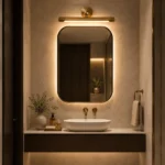 Modern Brass Cylinder LED Vanity Light for Bathroom Mirror - Image 2