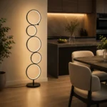 Geometric Ring LED Floor Lamp | Modern Lighting - Image 2