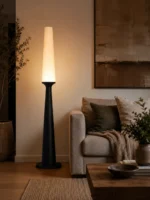 Modern Branch Floor Lamp with Double Fabric Shades - Image 2