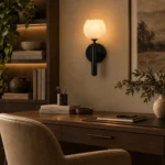 Modern Brass Alabaster Globe Wall Sconce Natural Stone Wall Light - Image 7