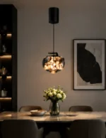 Pearl Black Pendant Light | Modern Minimalist LED Ceiling Lighting Fixture - Image 2