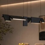 Black Geometric Linear LED Pendant Light - Image 2