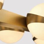 Modern Brass Globe Linear Pendant Light - Image 4