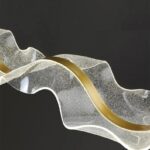 Wave Gold Linear LED Pendant Light | Sculptural Lighting - Image 6