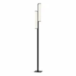 Ribbed Glass Solar Garden Lantern for Patio and Courtyard Lighting