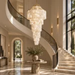 Luxury Natural Shell Chandelier | Gold Pendant Light - Image 3