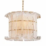Luxury Scalloped Glass Chandelier | Crystal Pendant Light