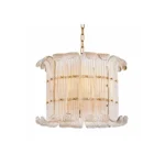 Luxury Scalloped Glass Chandelier | Crystal Pendant Light