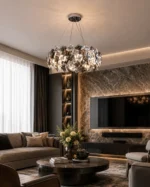 Luxury Crystal Ring Chandelier | Modern Pendant Light - Image 4