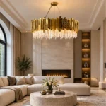 Luxury Gold Crystal Ring Chandelier | Modern Pendant Light - Image 3
