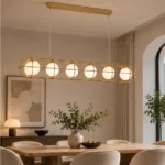 Modern Orb Ring Chandelier | Opal Glass Globe Light - Image 4