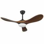 52-Inch Walnut Wood Ceiling Fan | Silent DC Motor Design