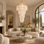 Luxury Natural Shell Chandelier | Gold Pendant Light - Image 4