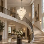 White Cloud Glass Chandelier | Luxury Glass Pendant Light - Image 6