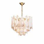 Luxury Alabaster Teardrop Chandelier | Brass Pendant Light