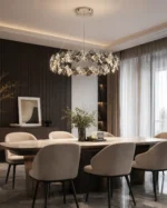 Luxury Crystal Ring LED Pendant Light | Halo Chandelier - Image 5