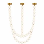 Frosted Glass Bead Chandelier | Modern LED Pendant Light