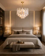 Luxury Alabaster Teardrop Chandelier | Brass Pendant Light - Image 2