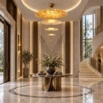 Modern Gold LED Pendant Light | Layered Disc Chandelier - Image 4
