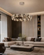 Luxury Crystal Ring LED Pendant Light | Halo Chandelier - Image 4