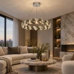 Luxury Crystal Ring LED Pendant Light | Halo Chandelier - Image 4