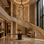 Vertical Branch Chandelier | Ceramic Flower Pendant Light - Image 3