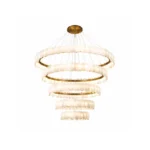 Luxury Alabaster Ring Chandelier | Brass LED Pendant Light