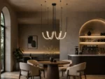 Modern U Shape LED Pendant Light | Black Linear Chandelier - Image 5