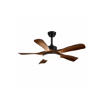 Walnut Blade LED Ceiling Fan Light | Modern Dimmable Design