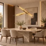 Modern Geometric LED Pendant Light | Linear Chandelier - Image 4