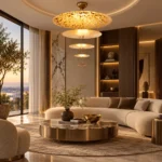 Modern Gold LED Pendant Light | Layered Disc Chandelier - Image 6