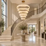 Luxury Alabaster Ring Chandelier | Brass LED Pendant Light - Image 3