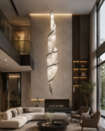 Modern Spiral Crystal Pendant Light | LED Helix Chandelier - Image 3