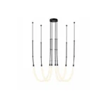 Modern U Shape LED Pendant Light | Black Linear Chandelier