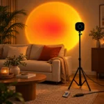 RGB Sunset Projection Lamp with Remote Control & Tripod - Image 3