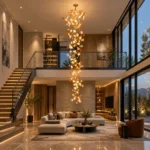 Floral Spiral Chandelier | Luxury Copper Vine Pendant Light - Image 5