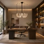 Modern U Shape LED Pendant Light | Black Linear Chandelier - Image 5