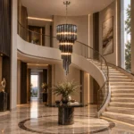 Smoked Glass Spiral Chandelier | Luxury Cascade Light - Image 4