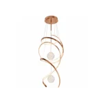 Luxury Spiral LED Pendant Light | Rose Gold Chandelier
