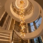 Floral Spiral Chandelier | Luxury Copper Vine Pendant Light - Image 3