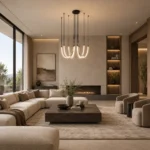 Modern U Shape LED Pendant Light | Black Linear Chandelier - Image 6