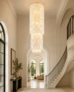 Luxury Capiz Shell Chandelier | Vertical Pendant Light - Image 4