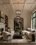 Smoked Glass Spiral Chandelier | Luxury Cascade Light - Image 4